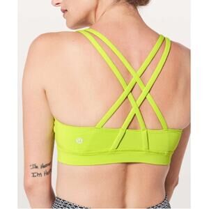 Lululemon Energy‎ Bra Lucid Lime Sweat Wicking Medium Support 6